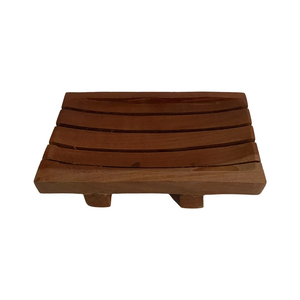 Jabonera de Madera de Mango Sólida, Simple, con Drenaje, Multifuncional para Baño, por UF INTERNATIONAL Crafts - Product Image 1