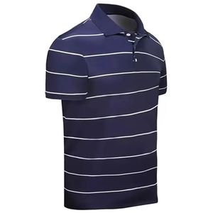 Polo à manches courtes pour homme, tendance été, de haute qualité, décontracté, sportif, tricoté, uni, imprimé sur mesure, 100% coton - Product Image 3
