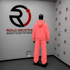 Conjunto Deportivo Rosa Oversize para Hombre, Sudadera con Capucha, Pantalones Jogger Cargo, Felpa de Algodón Grueso, Estilo Urbano Informal - Product Image 4