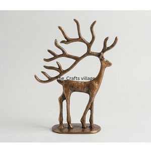 Figura Decorativa de Reno Navideño, Escultura de Ciervo de Metal con Acabado Plateado de Lujo, Adorno de Mesa de Estilo Nórdico, Arte Moderno - Product Image 3