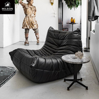 Meubles de salon de luxe modernes de conception italienne, salon de villa, canapé en cuir double, trois places, ensemble de canapés combinés pour plusieurs personnes