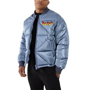 Veste matelassée pour hommes, nouveautés, patchs de couleur personnalisés, vestes matelassées de haute qualité, manteau en duvet noir et gris pour hommes - Product Image 1