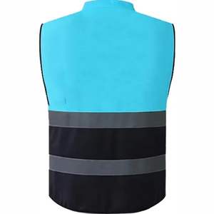 Chaleco de seguridad reflectante personalizado con múltiples bolsillos para trabajadores de la construcción, chaleco de trabajo para hombres, chaquetas con bolsillos de 5 dimensiones. - Product Image 6