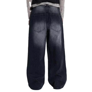 Jeans de Mezclilla para Hombre de la Mejor Calidad, Personalizados, 100% Algodón, Estilo Urbano, Desgastados, Holgados, de Pierna Ancha - Product Image 2
