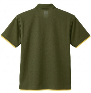 Polo homme uni vert olive, manches courtes, respirant, séchage rapide, avec poche, vêtements de golf, coupe athlétique, vêtements de travail. - Product Image 2