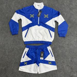 Ensembles coupe-vent pour hommes en polyester et nylon, survêtement court coupe-vent - Product Image 4