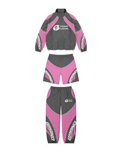 Ensembles de shorts en nylon pour hommes, survêtements streetwear d'été, ensemble en nylon coupe-vent, ensemble 2 pièces, tenue streetwear en nylon - Product Image 4