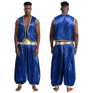 Conjuntos de Disfraces de Príncipe Árabe para Hombre, Chalecos y Pantalones Largos para Cosplay, Clubwear, Espectáculos de Cuentos de Hadas, Juegos de Rol y <span class=keywords><strong>Carnavales</strong></span> - Product Image 4