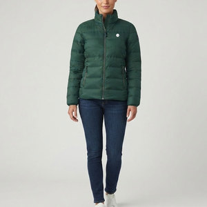 Chaqueta Acolchada Moderna para Mujer, Chaqueta de Invierno Elegante con Acolchado Cálido, Cierre Frontal Completo, Cuello Alto, Bolsillos Laterales y para Uso Diario - Product Image 1