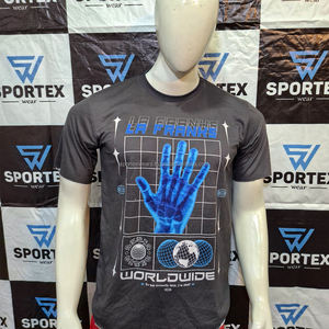 Camiseta de Lujo Casual de Verano, Cuello Redondo, 100% Algodón, Corte Holgado, Diseño con Logotipo en la Parte Delantera, Tejido Grueso y Ecológico - Product Image 2