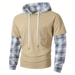 Sudadera con Capucha Bordada de Doble Capa, Cómoda, Cálida, de Forro Polar, Impermeable, para Otoño - Product Image 1