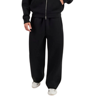 Ensemble de survêtement deux pièces pour homme avec sweat à capuche zippé, poches latérales, pantalon à taille élastique, jambe large et ourlet ouvert, coupe décontractée