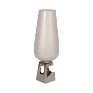 Modern Handmade Metal Floor <b>Vase</b> 19 Inch Tall <b>Decorative</b> Sculpture for Living Room Bedroom Office Interior Design Accent - Product Image 2
