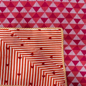 Handmade Designer 100% Cotton Striped Pattern Multicolor Reversible Cotton Blanket Inidna Style Baby Dohar <b>Quilt</b> For <b>Bedding</b> - Product Image 5