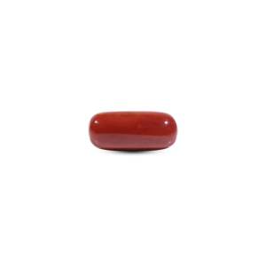 Coral rouge naturel ovale cabochon 8,6 carats, pierre précieuse en vrac pour bijoux fins - Product Image 1
