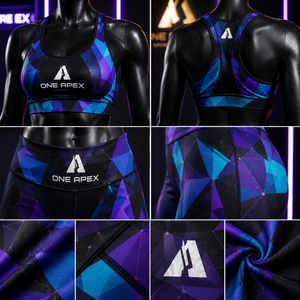 Women Geometric Print Yoga Set Gym Fitness Sports Bra Leggings Activewear Workout Clothing Custom Logo Set - Product Image 6