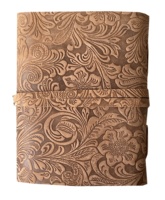 Carnet de sorts Wiccan fait main, journal de sorcellerie, livre de magie, journal en cuir verrouillé avec clé antique, cadeau vintage motif fleur de jardin