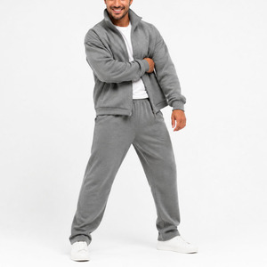 Men's Bonded Tech Fleece Zip-Up Hoodie and Jogger <b>Pants</b> Set Spring Casual Tracksuit - Product Image 3