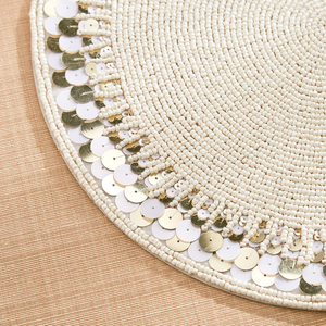 NeedleworkBest Seller Handmade <b>Beaded</b> <b>Placemats</b> and Indian Style Custom Table Decor Handmade - Product Image 2