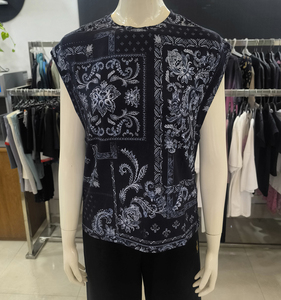Camiseta sin Mangas Premium Casual, 100% Algodón con Spandex, Tejido Elástico de Punto Sencillo, 180 GSM, Anti-Pilling, Transpirable, Unisex, con Estampado Digital - Product Image 1