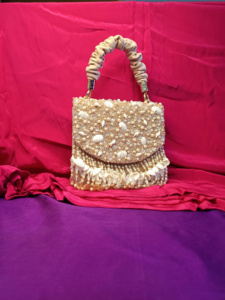 Bolso de Mano con Cuentas de Perlas, Bolso Bordado a Mano con Flecos, Bolso de Noche de Lujo para Fiesta, Bolso de Mano Rectangular Unisex de Diseñador Personalizado - Product Image 1