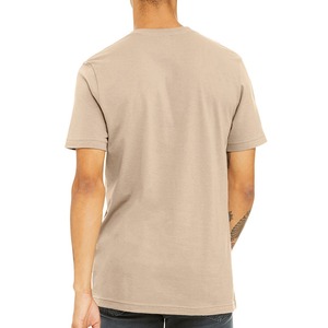 <b>Men's</b> Gray Short Sleeve O-Neck Casual Knitted T-Shirt Regular Fit Solid Color 100% Cotton Jersey Fabric - Product Image 6