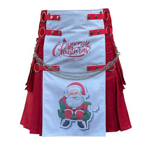 Kilt Escocés Navideño para Hombre al por Mayor, Kilt Utilitario de Algodón de la Tierra Alta con Diseño Moderno y Personalizado 2026 - Product Image 1