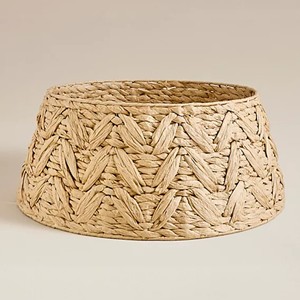 Rustic Water Hyacinth Christmas <b>Tree</b> Collar Handmade Woven Straw <b>Tree</b> Ring Base <b>Stand</b> Eco-Friendly Holiday Home Ornament Gift - Product Image 2