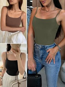 Camisola de Moda para Mujer, Diseño Nuevo, Ajustada, Elástica, de Punto Acanalado, Suave, Transpirable, Ligera, Informal, para Verano, Prenda Básica para Combinar - Product Image 6