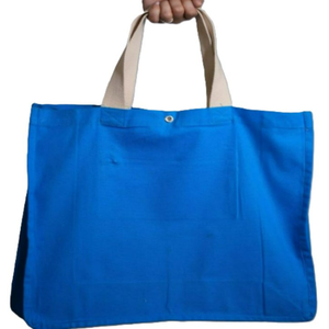 Eco-Friendly 100% Cotton Canvas Tote Bag Custom Logo Printed Unique Design Hand Length Handles Zipper Closure Recycled Cotton - Product Image 3