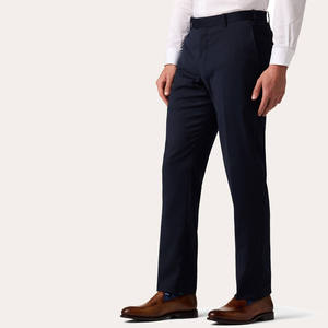 Pantalon de Costume Homme Coupe Slim 100% Coton Plissé Devant Extensible Skinny Classique Fuselé XL - Product Image 3