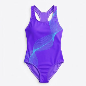Traje de Baño de Una Pieza a la Moda para Mujer, Traje de Baño Personalizado, Diseño Deportivo, Tejido de Secado Rápido, para Playa y Piscina, Venta al por Mayor - Product Image 1