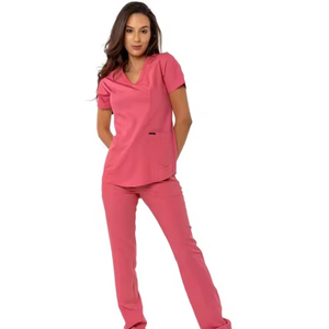 Custom Green Hospital <b>Scrubs</b> Uniforms Spandex Knitted Top <b>Jogger</b> Pants Wholesale Nursing Wear Customized Medical <b>Scrubs</b> Jacket - Product Image 2