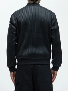 Gordon <b>Faux</b> <b>Leather</b> Bomber <b>Jacket</b> <b>Men</b> Classic Slim Fit Casual Streetwear <b>Jacket</b> - Product Image 2