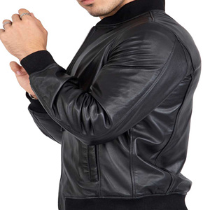 Factory Direct Custom Genuine <b>Leather</b> Winter Zip <b>Jacket</b> for <b>Men</b> High Street <b>jacket</b> for <b>men</b> - Product Image 4