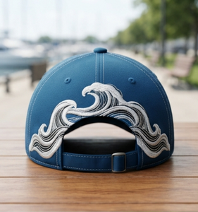 Wholesale Plaid Embroidered Baseball Cap Blue White Design Unisex Casual 6-Panel Fitted <b>Hat</b> Spring <b>Summer</b> Style - Product Image 4