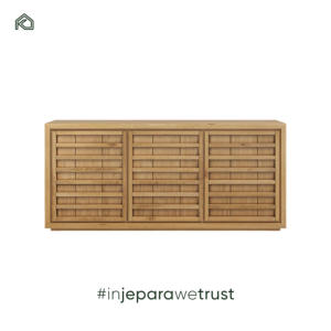 Meubles de salon intérieurs, armoire à tiroirs en teck naturel, commode avec un design moderne - Sana - Product Image 3