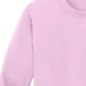 เสื้อสเวตเชิ้ตคอกลมสีชมพูสำหรับผู้หญิง แขนยาว ผ้าฟลีซเนื้อนุ่ม สวมใส่สบาย ทรงหลวม ปรับแต่งได้ ขายส่ง เสื้อผ้าสตรี - Product Image 5