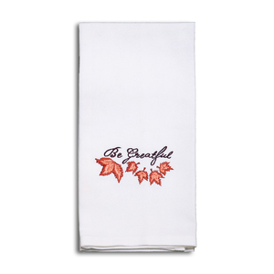 Serviette de cuisine brodée florale, serviette de cuisine brodée de qualité supérieure 100% coton, douce, absorbante, décorative - Product Image 2
