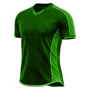 Camiseta de Fútbol Sublimada con Cuello en V para Hombre, Manga Corta, Absorbe la Humedad, 100% Poliéster, Cierre con Hebilla en T, Corte Regular - Product Image 2