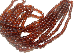 ลูกปัดโกเมน Mozambique ทรงกลมขนาด8นิ้วหินอัญมณีหลวมธรรมชาติคุณภาพ AAA - Product Image 6