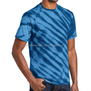 Nouveau style T-shirt tie-dye pour homme en coton et polyester, thermique, couleur unie, robuste, col contrastant, meilleur design en promotion - Product Image 5