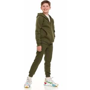 Men's Casual <b>Hooded</b> Sweatshirt Regular Fit Solid Color Hoodie Brown Knitted Fabric Sweatshirt - Product Image 4