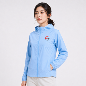Chaqueta cortavientos para mujer con cierre completo, capucha ajustable y ajuste cómodo para actividades al aire libre y casuales. - Product Image 6