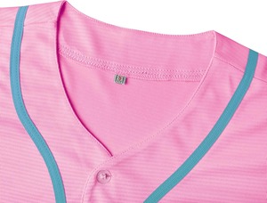 Blank Full Button Baseball Jersey Athletic Knit Breathable Short Sleeve Private Label Quick Dry <b>Vinyl</b> Printing - Product Image 4