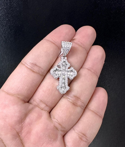 Colgante de Cruz con Diamantes Moissanite Plateado en Plata 925 para Hombre y Mujer, Joyería de Moda Hip Hop de Alta Calidad - Product Image 4