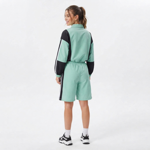 Conjunto de Chaqueta Cortavientos con Cuello Camisero y Pantalones Cortos Holgados para Mujer, Ligero, de Nailon, Impermeable - Product Image 2