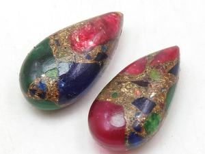 Mohave Cobre Turquesa Lágrima Suave Pulido Bead 20X10MM Mayorista Suministros Cristal y Piedra Fabricación de Joyas Materiales - Product Image 2