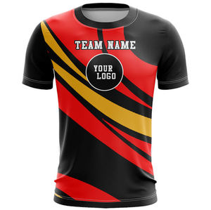 Custom Full Print Sublimated Designer Unisex Sport Breathable 100% <b>Polyester</b> Short Sleeve T-Shirt - Product Image 1