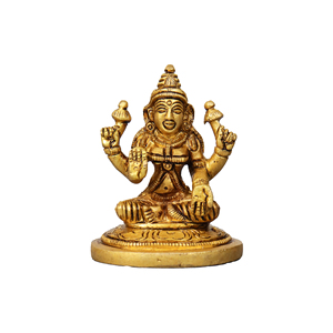 Estatua de Lakshmi de Latón Hecha a Mano para el Hogar, Templo, Decoración de Puja, Regalo Espiritual, Figurita - Product Image 1